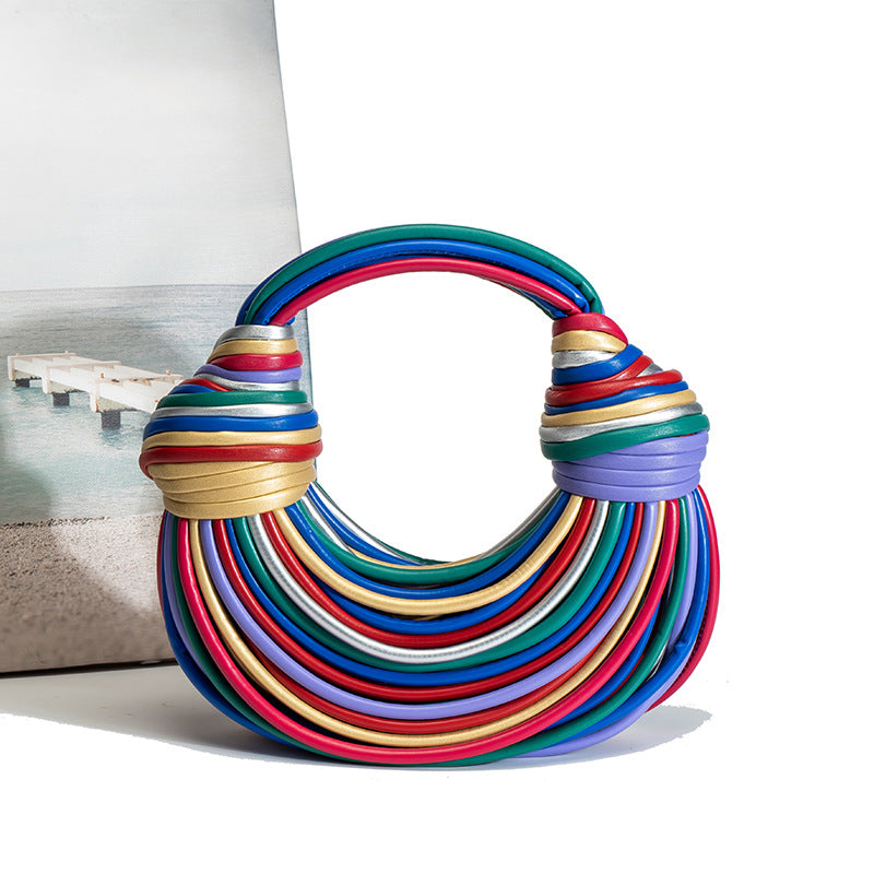 Women's Summer 2026 New Fashion Niche Creative Trendy Handbag Woven Bag Noodle Bag