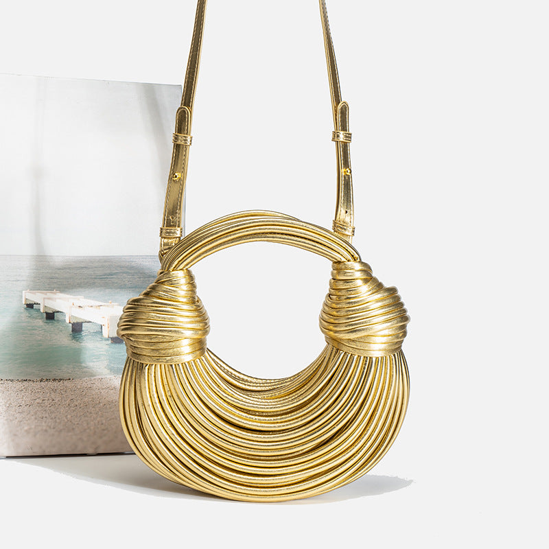 Women's Summer 2026 New Fashion Niche Creative Trendy Handbag Woven Bag Noodle Bag
