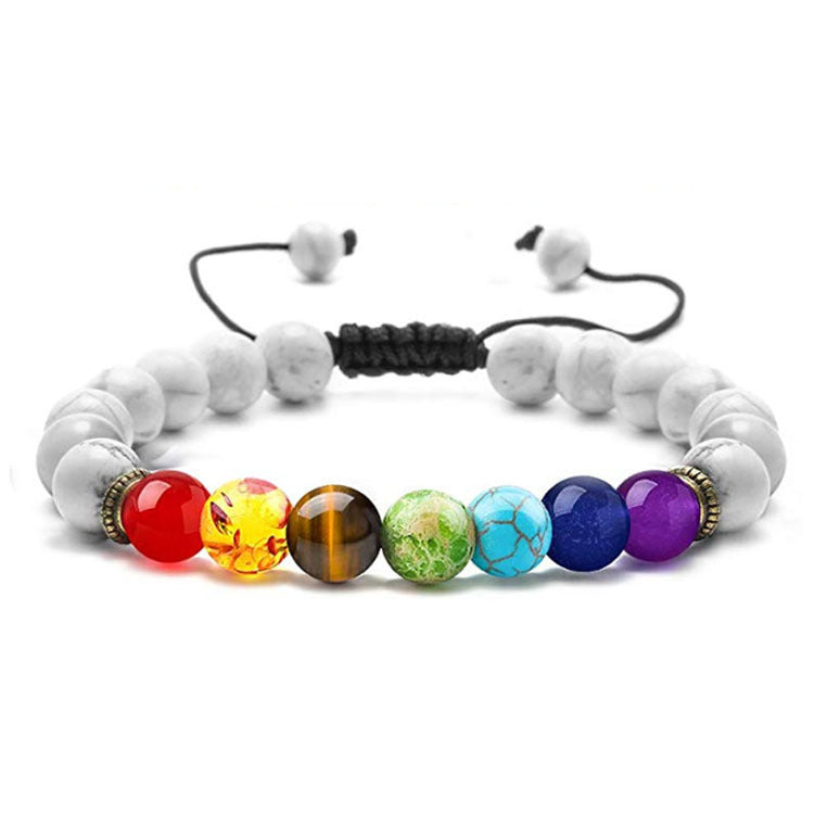 Bracciale Pietra Naturale 8mm - Ametista e Turchese Unisex