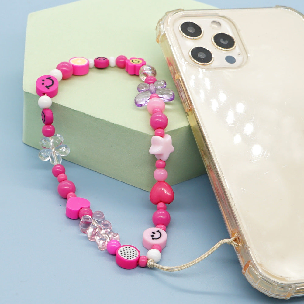 Factory direct supply handmade beaded mobile phone lanyard, Bluetooth speaker lanyard, flashlight, fan, selfie stick, U-disk sling