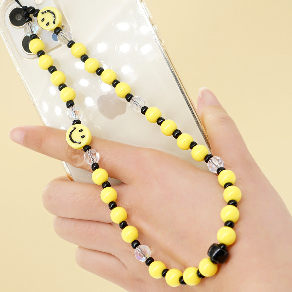 Factory direct supply handmade beaded mobile phone lanyard, Bluetooth speaker lanyard, flashlight, fan, selfie stick, U-disk sling
