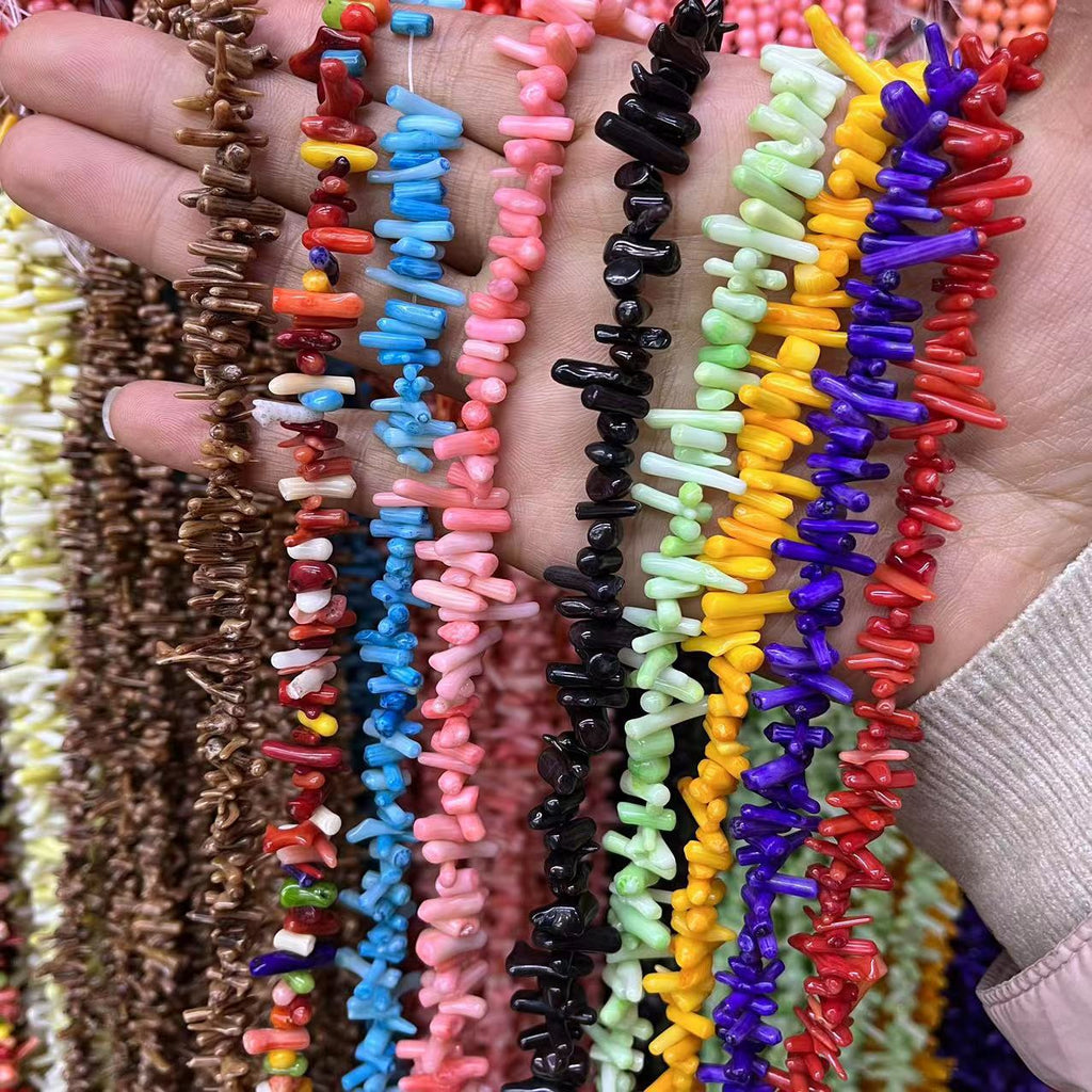 Sea Bamboo Coral, Asymmetrical Coral Fine Seedlings, Thin Branches, DIY Bracelets, Accessories, Semi-finished Accessories, Loose Beads Wholesale