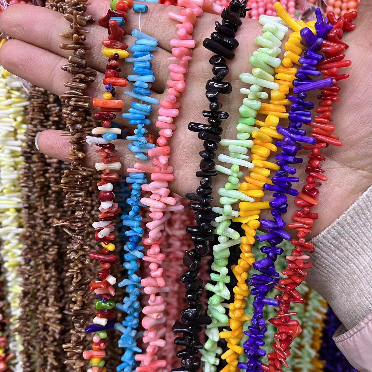 Sea Bamboo Coral, Asymmetrical Coral Fine Seedlings, Thin Branches, DIY Bracelets, Accessories, Semi-finished Accessories, Loose Beads Wholesale