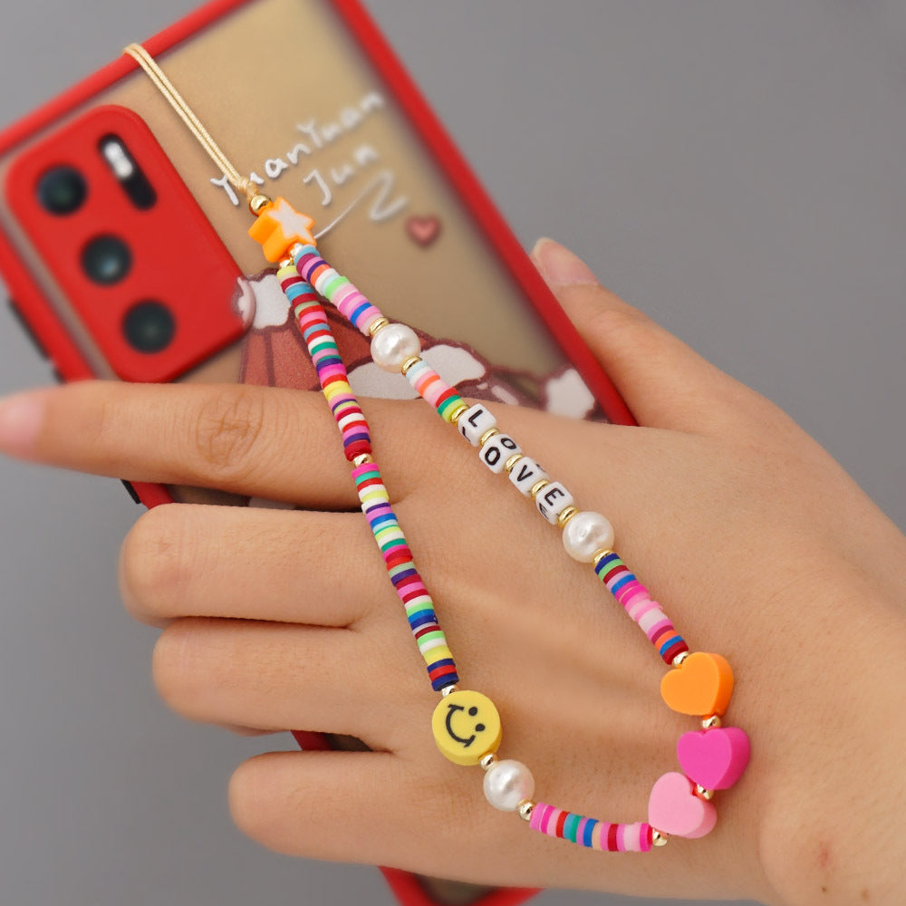 Factory direct supply handmade beaded mobile phone lanyard, Bluetooth speaker lanyard, flashlight, fan, selfie stick, U-disk sling