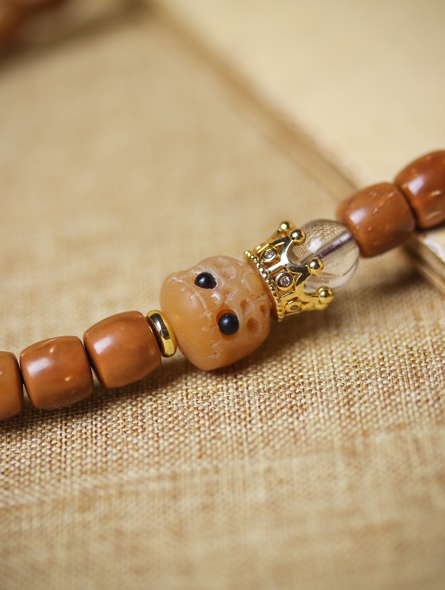 Monkey Head Natural King Kong Star Moon Cook DIY Accessories Men's and Women's Pan Wen Play Hand-held Chain Buddhist Bead String