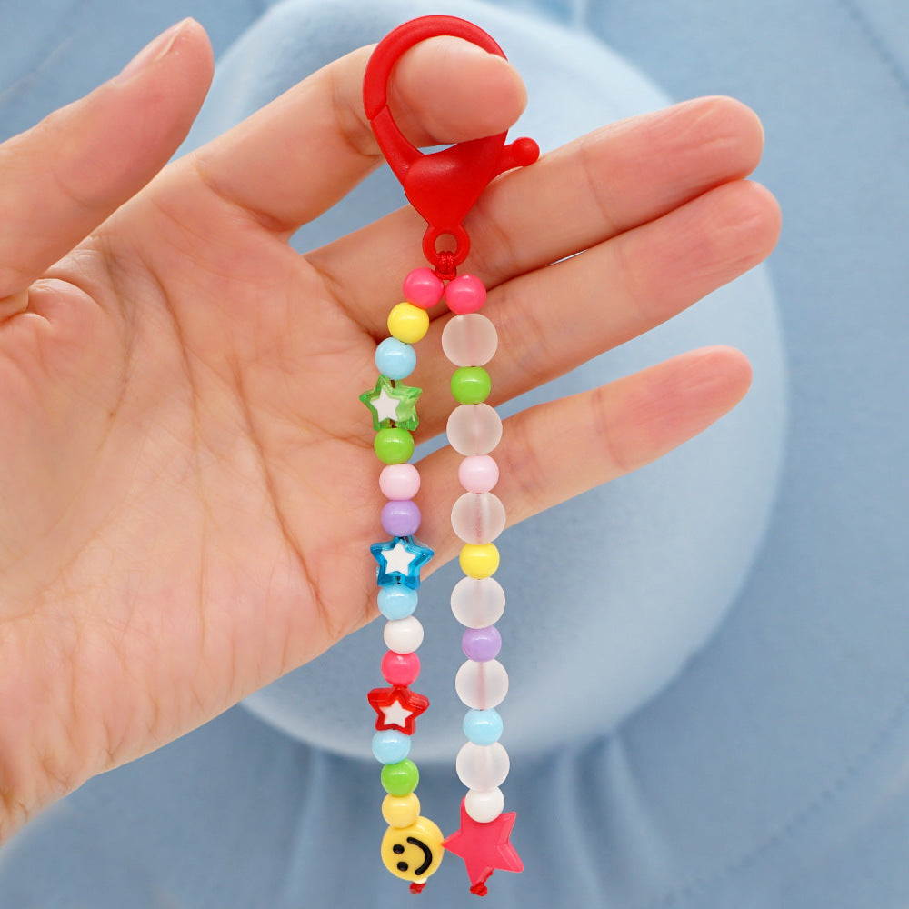 Factory direct supply handmade beaded mobile phone lanyard, Bluetooth speaker lanyard, flashlight, fan, selfie stick, U-disk sling