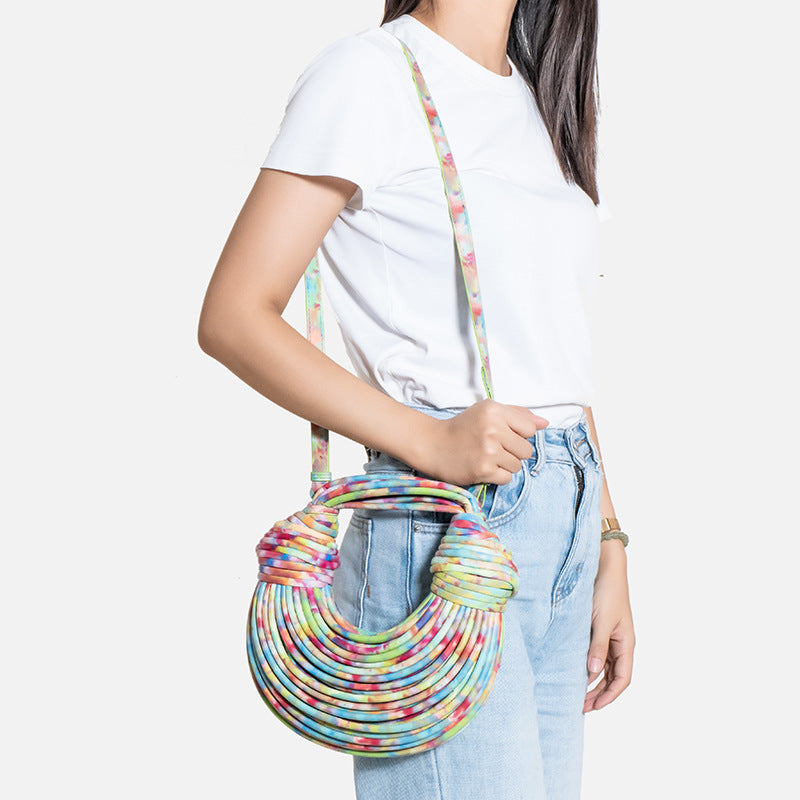Borsa Intrecciata Noodle Bag Moda Estiva - Donna