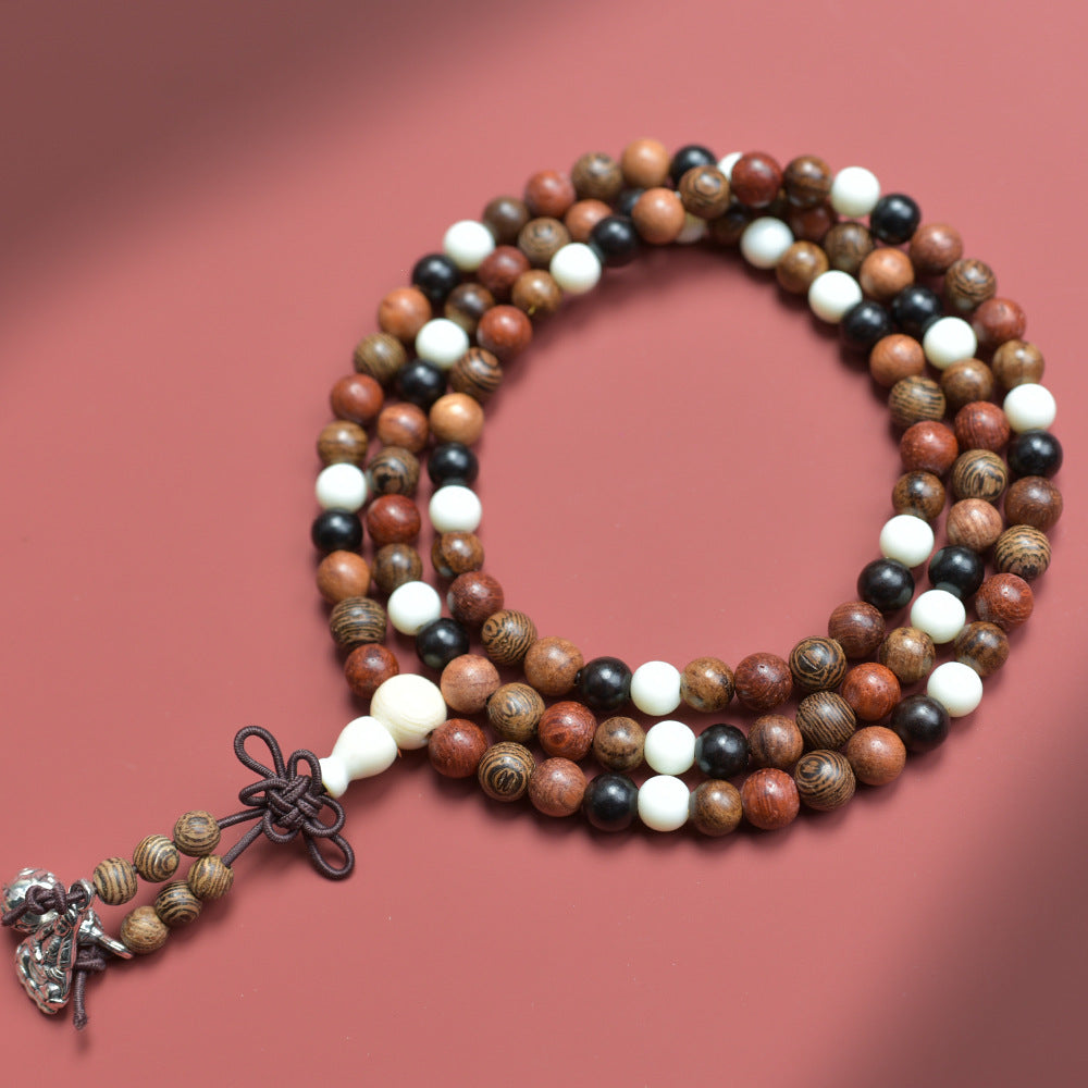 Natural multi-treasure sandalwood multi-circle bracelets 108 beads beads live supply manufacturers wholesale boutique Wen play chain