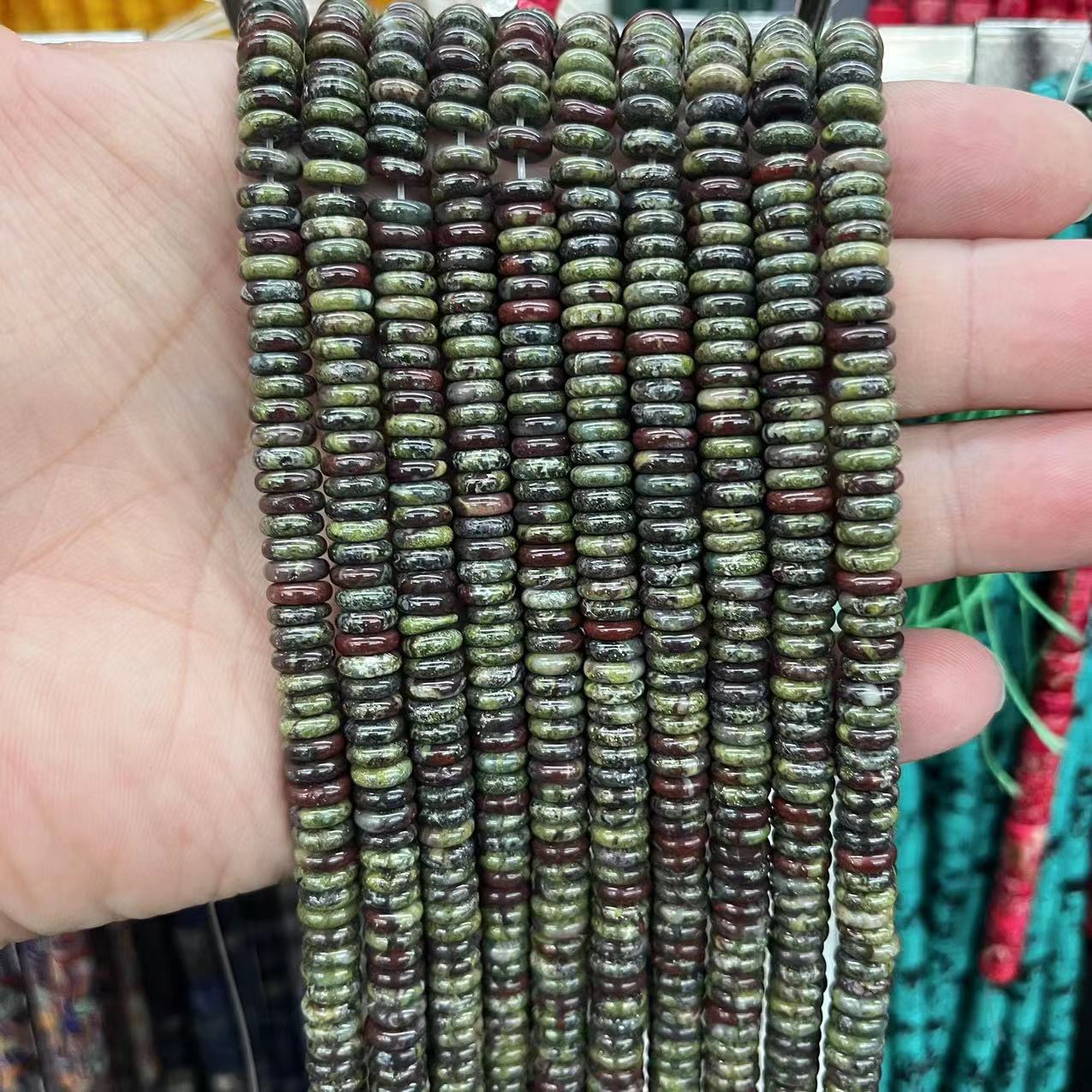 2×6 Natural Stone Colorfuled Crystal Abacus Beads Spacer Beads Beads Cross-Border Hot-Selling Jewelry DIY Bracelet Necklace