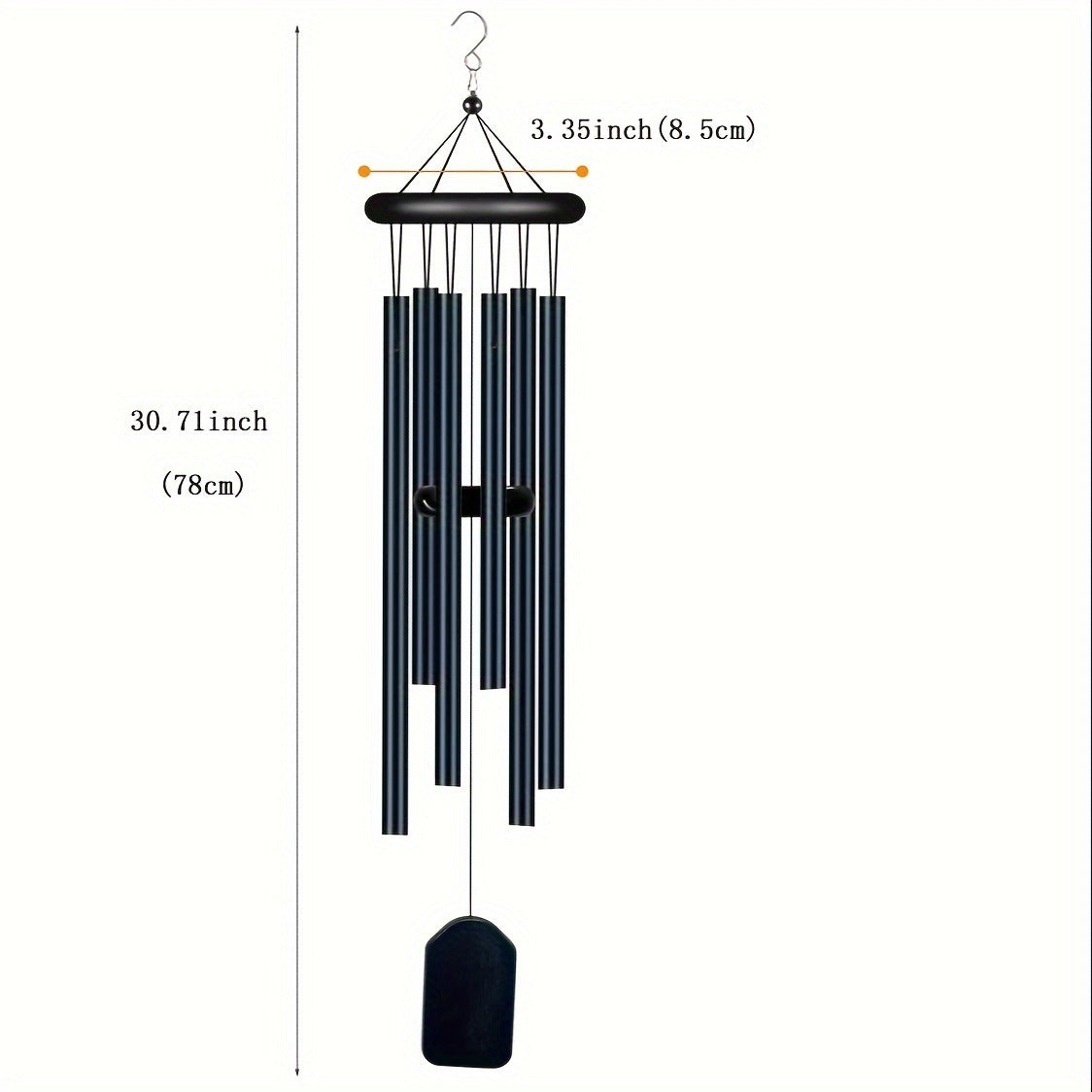 Cross-border explosions six-tube retro classic metal wind chime high sense aluminum tube metal hanging decoration home decoration wind chime