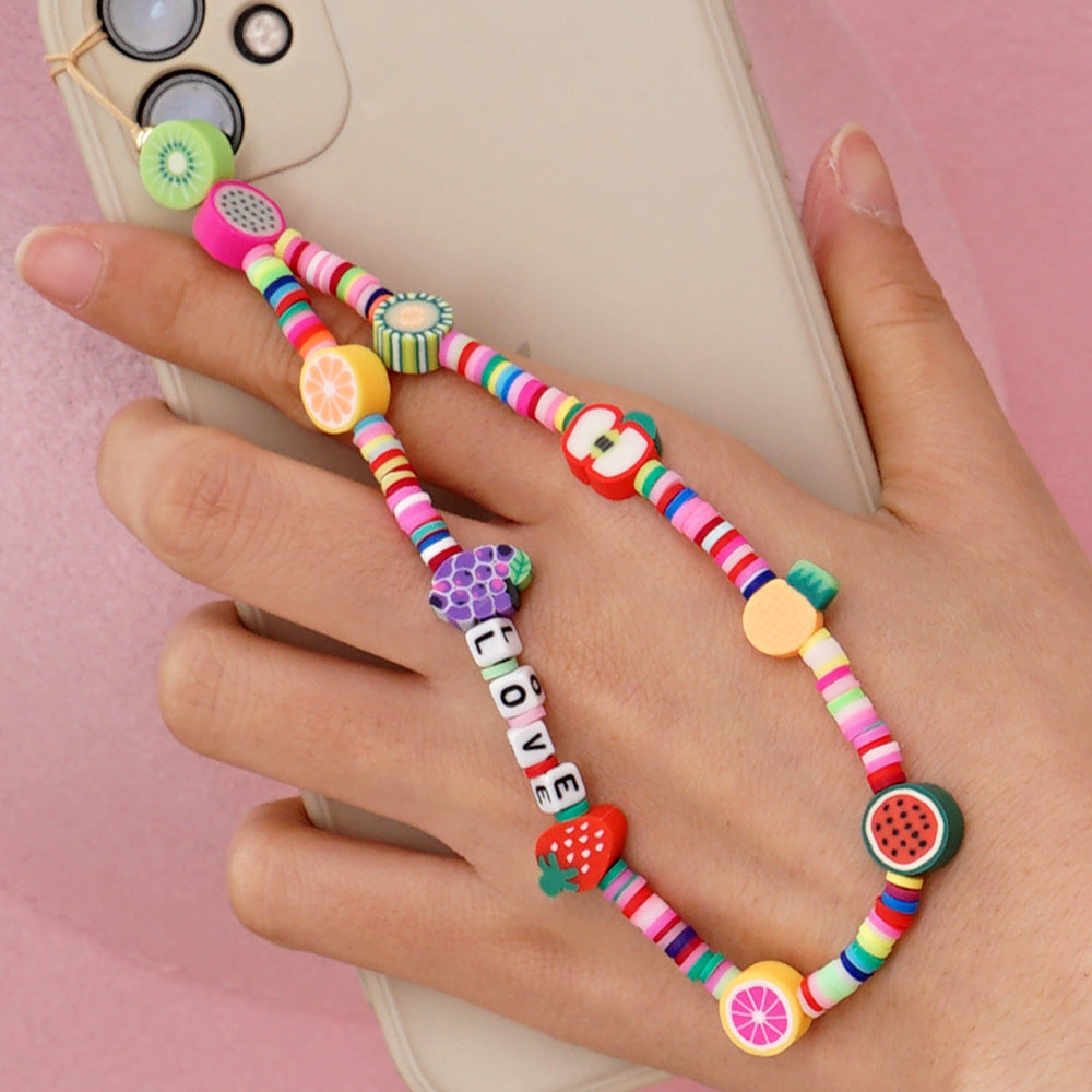Factory direct supply handmade beaded mobile phone lanyard, Bluetooth speaker lanyard, flashlight, fan, selfie stick, U-disk sling