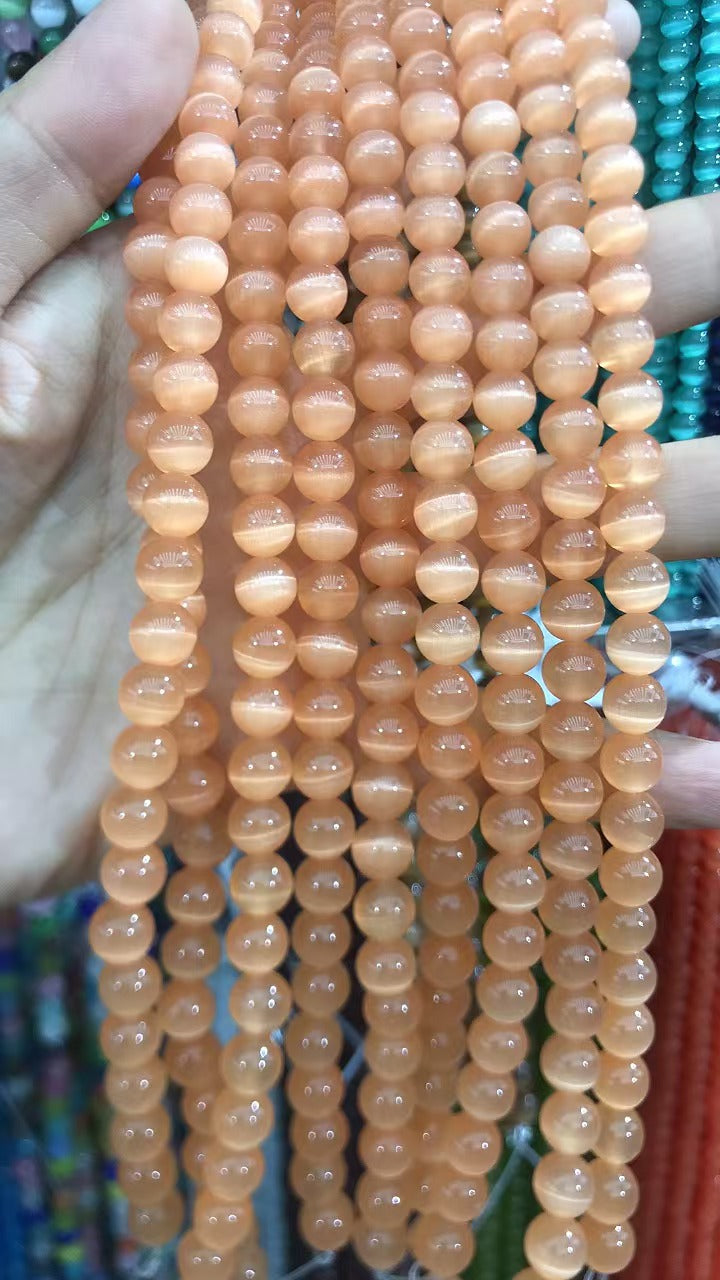 Cat's eye stone beads loose batch bracelet accessories diy jewelry accessories loose beads bracelet necklace material factory direct batch