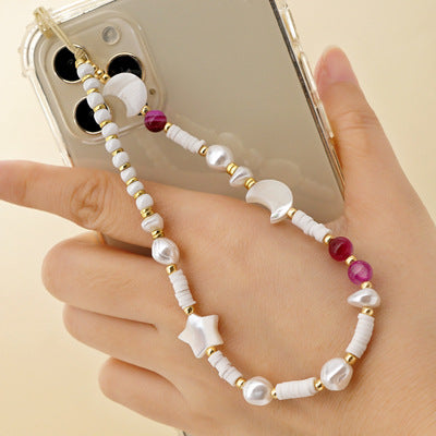 Factory direct supply handmade beaded mobile phone lanyard bluetooth speaker lanyard flashlight fan selfie stick U disk sling