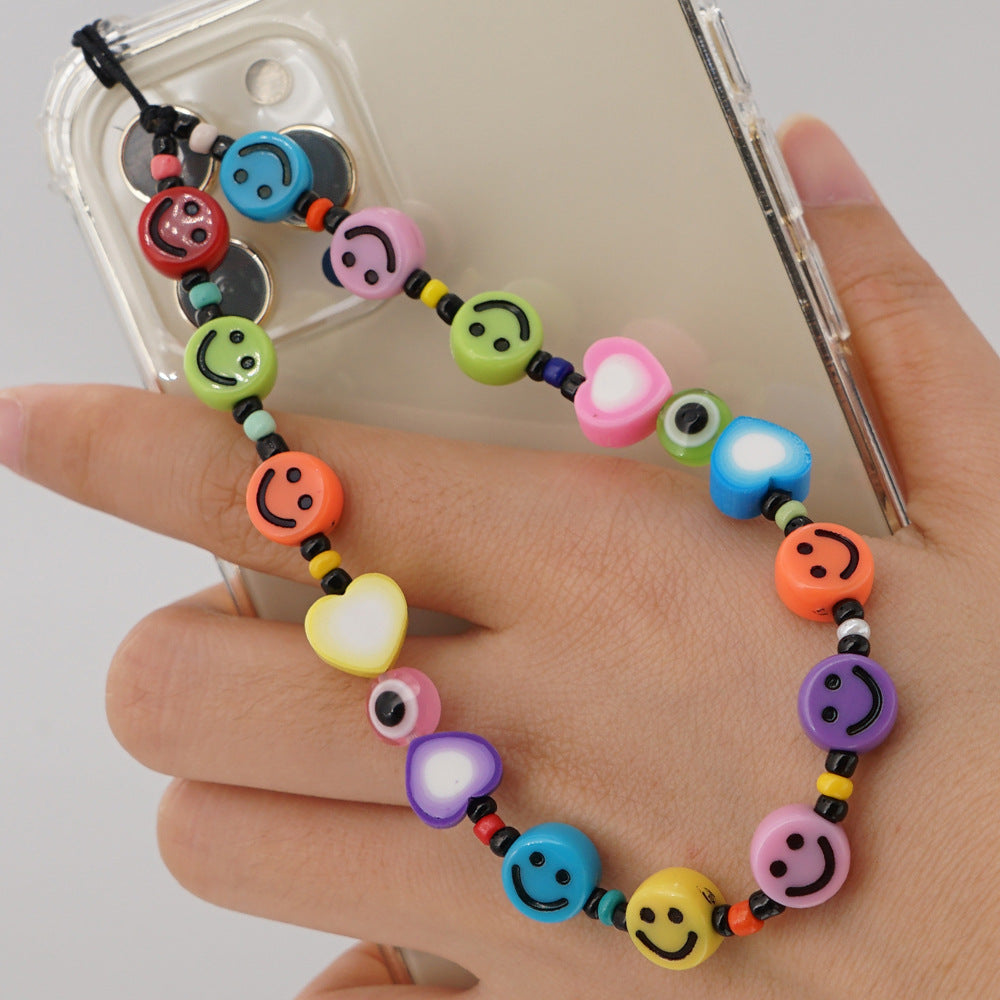 Factory direct supply handmade beaded mobile phone lanyard, Bluetooth speaker lanyard, flashlight, fan, selfie stick, U-disk sling