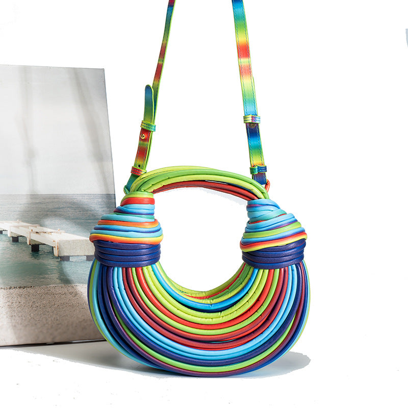 Women's Summer 2026 New Fashion Niche Creative Trendy Handbag Woven Bag Noodle Bag