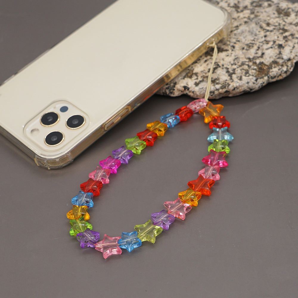Factory direct supply handmade beaded mobile phone lanyard, Bluetooth speaker lanyard, flashlight, fan, selfie stick, U-disk sling