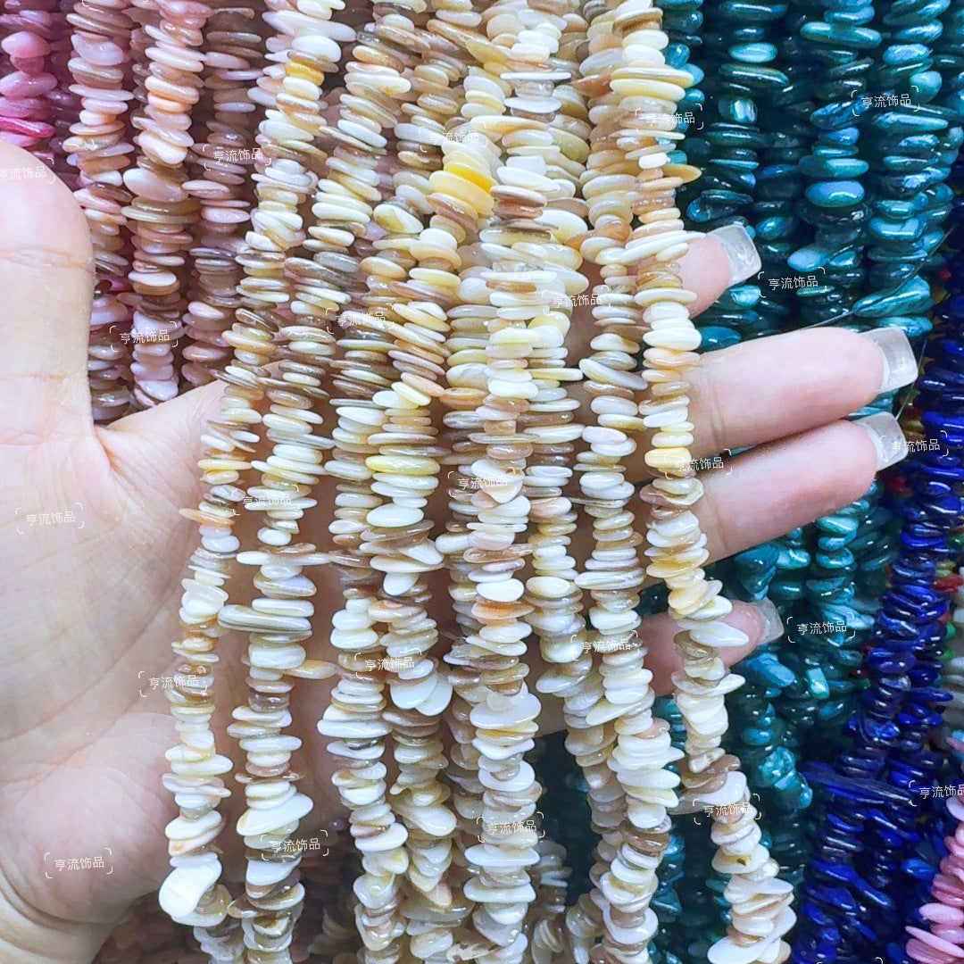 Bulk Cross-Border 5-8mm Crushed Stone Semi-Finished Natural Stone Agate DIY Accessories Irregular Crystal Drilled Loose Beads