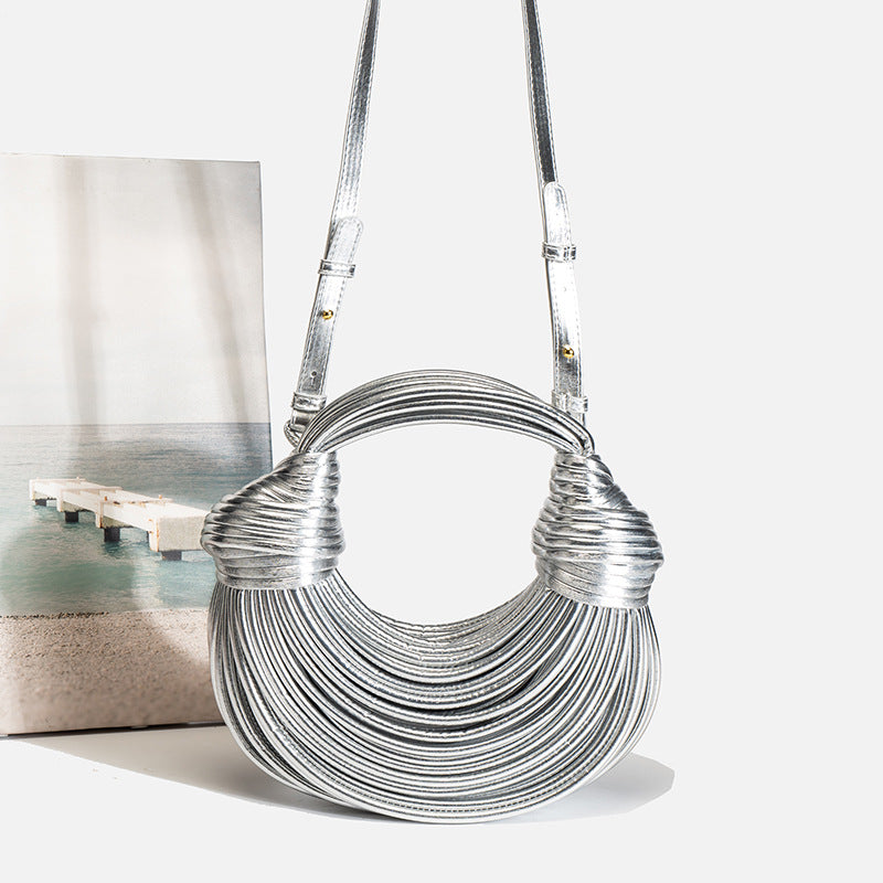 Women's Summer 2026 New Fashion Niche Creative Trendy Handbag Woven Bag Noodle Bag