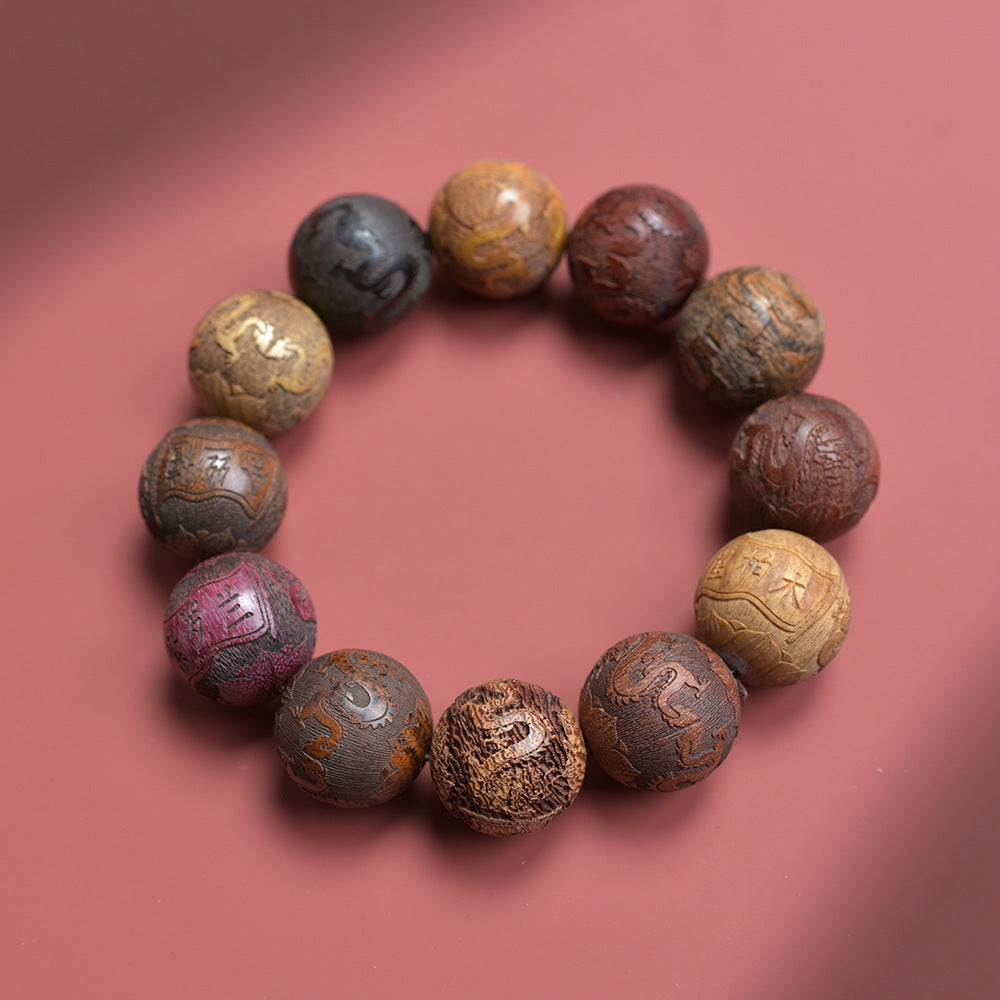 Natural multi-treasure sandalwood multi-circle bracelets 108 beads beads live supply manufacturers wholesale boutique Wen play chain