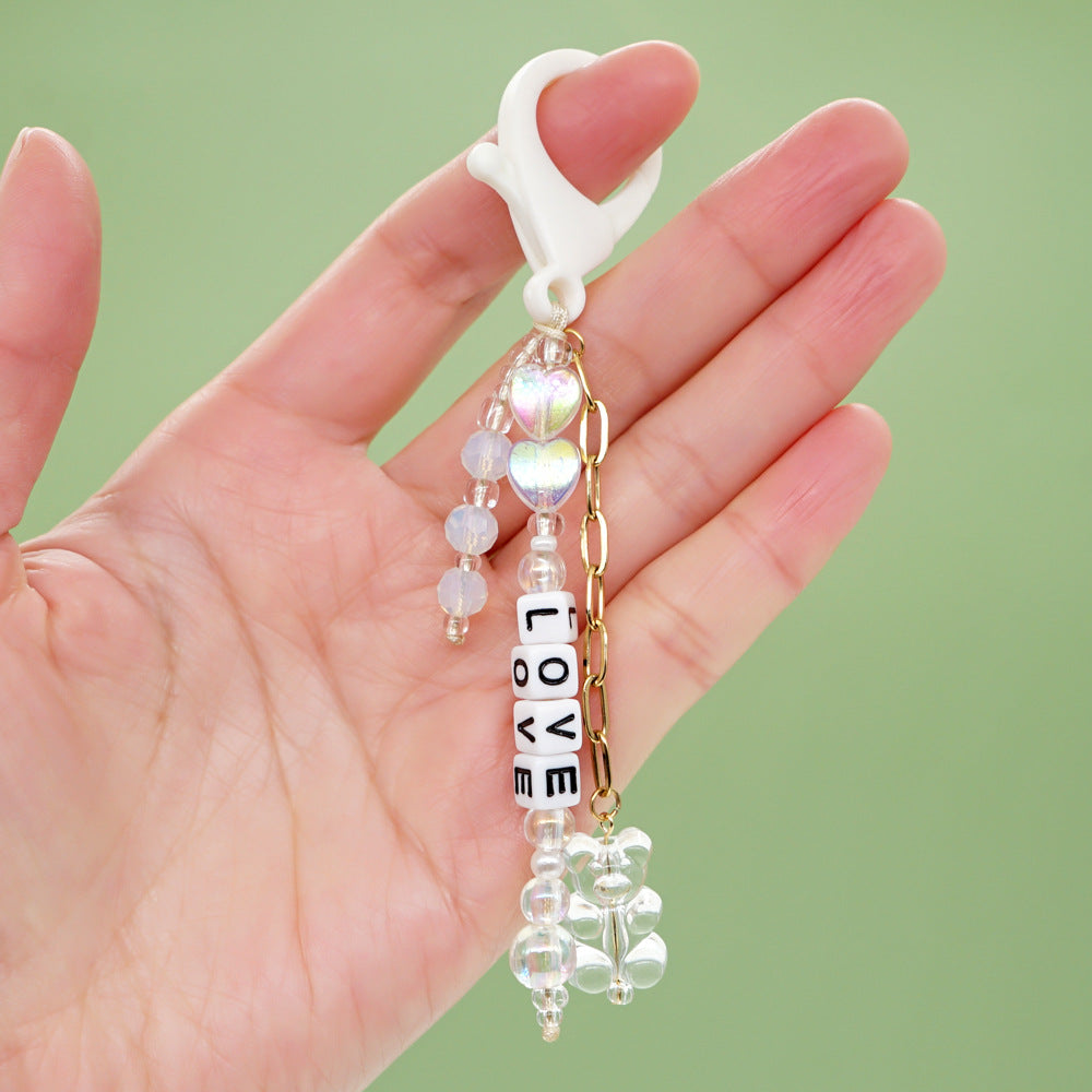 Factory direct supply handmade beaded mobile phone lanyard, Bluetooth speaker lanyard, flashlight, fan, selfie stick, U-disk sling