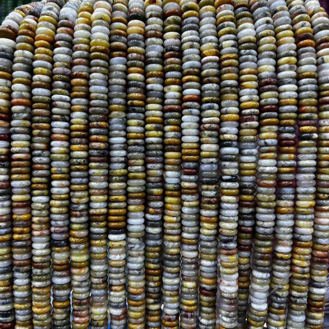 2×6 Natural Stone Colorfuled Crystal Abacus Beads Spacer Beads Beads Cross-Border Hot-Selling Jewelry DIY Bracelet Necklace
