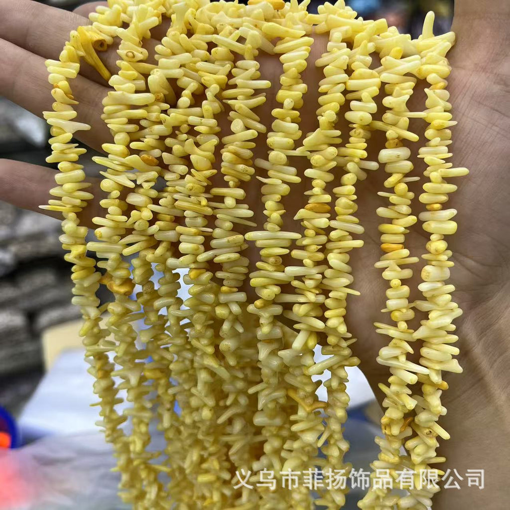 Sea Bamboo Coral, Asymmetrical Coral Fine Seedlings, Thin Branches, DIY Bracelets, Accessories, Semi-finished Accessories, Loose Beads Wholesale