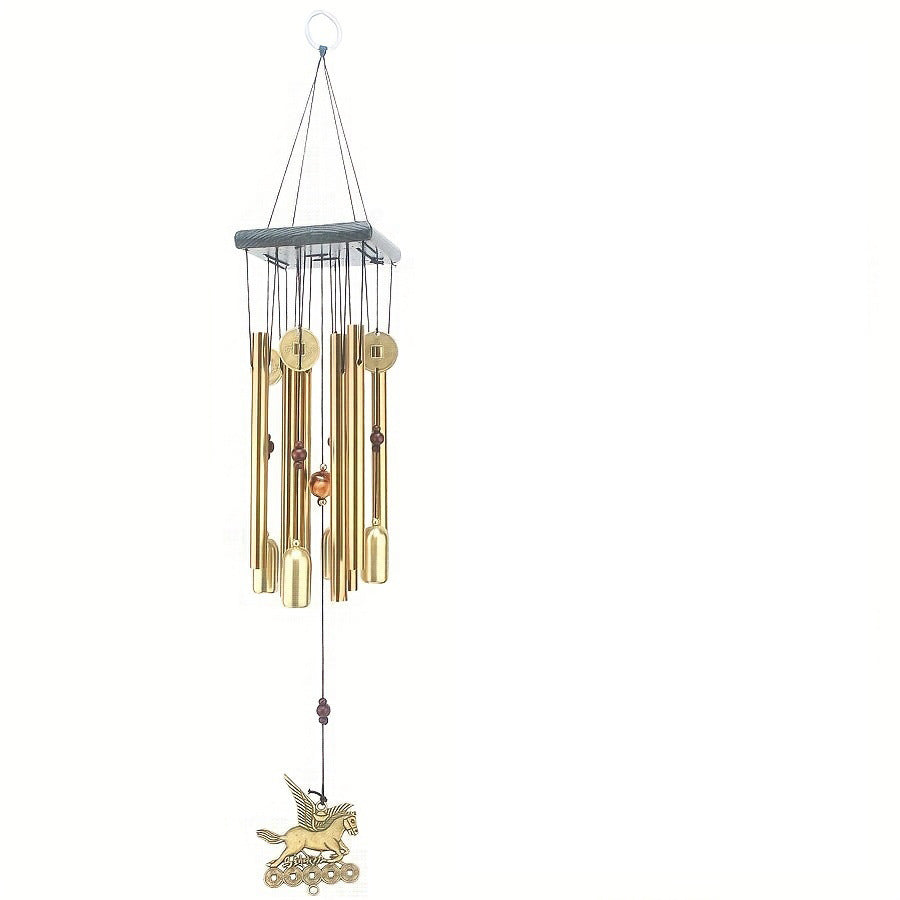 Cross-border explosions six-tube retro classic metal wind chime high sense aluminum tube metal hanging decoration home decoration wind chime
