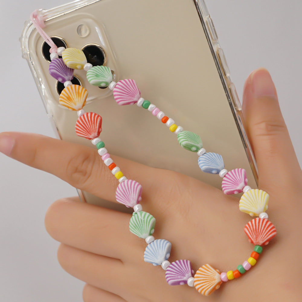 Factory direct supply handmade beaded mobile phone lanyard, Bluetooth speaker lanyard, flashlight, fan, selfie stick, U-disk sling