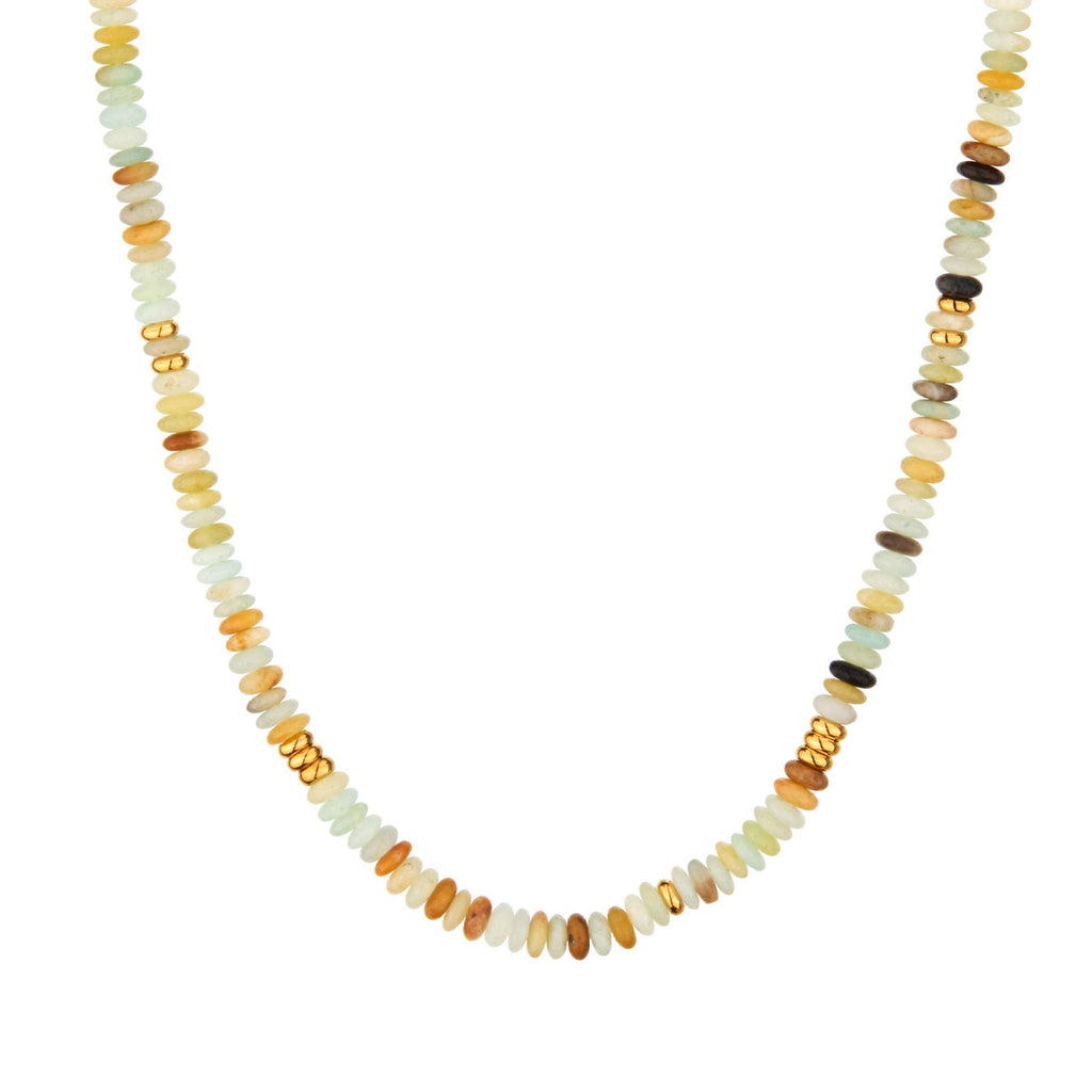 Joker Color Natural Stone Beaded Necklace Frisbee Tablet Shaped Baroque Freshwater Pearl Necklace Clavicle Chain Wholesale