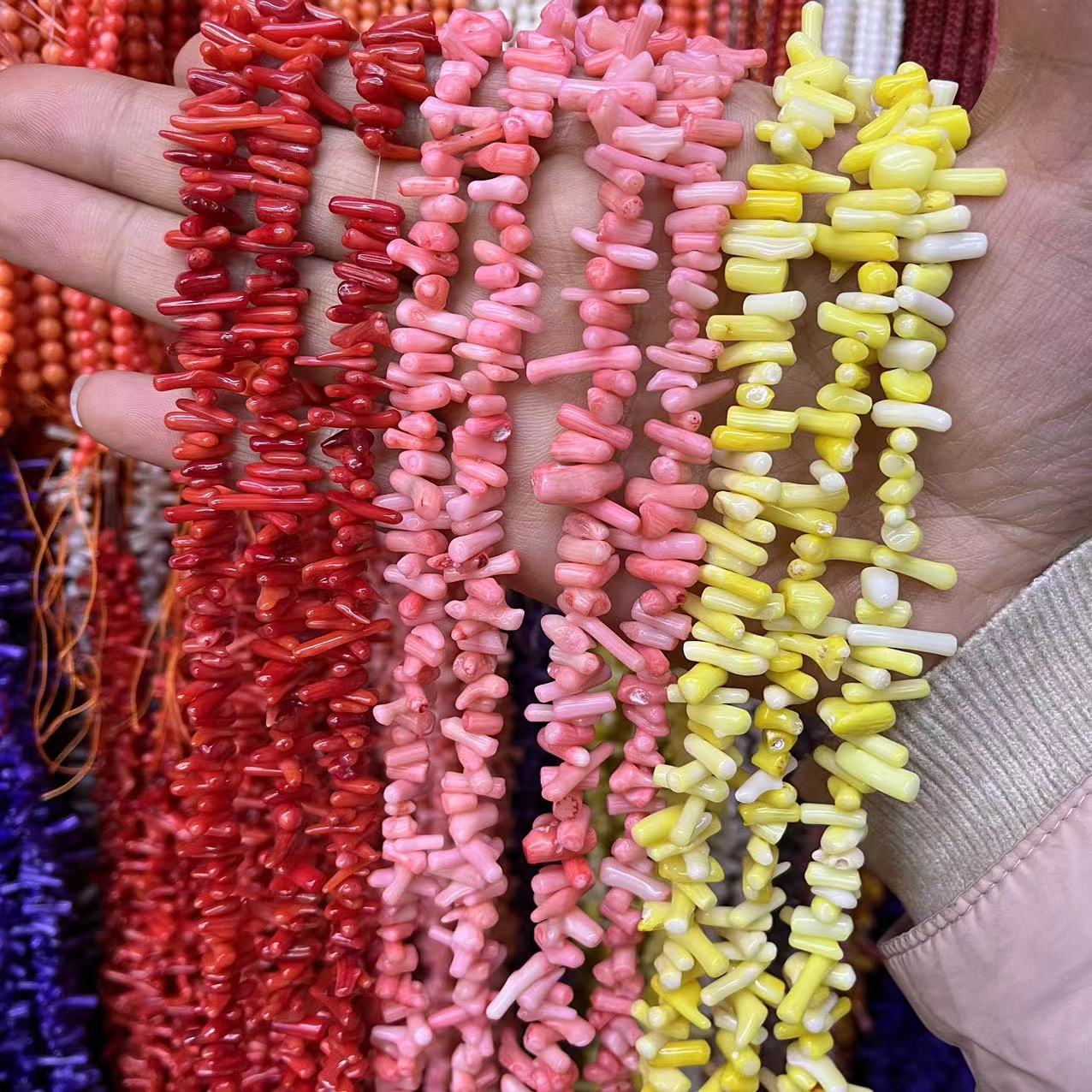 Sea Bamboo Coral, Asymmetrical Coral Fine Seedlings, Thin Branches, DIY Bracelets, Accessories, Semi-finished Accessories, Loose Beads Wholesale