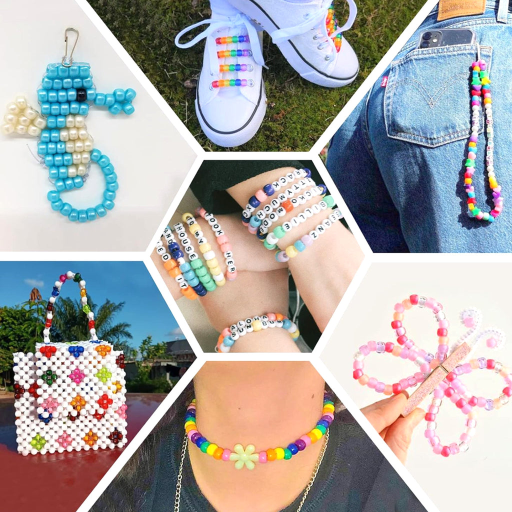 Cross-Border Bucket Beads DIY Accessories Kidsren's Pony Beads DIY Bracelet Jewelry Accessories Material Package Full Set