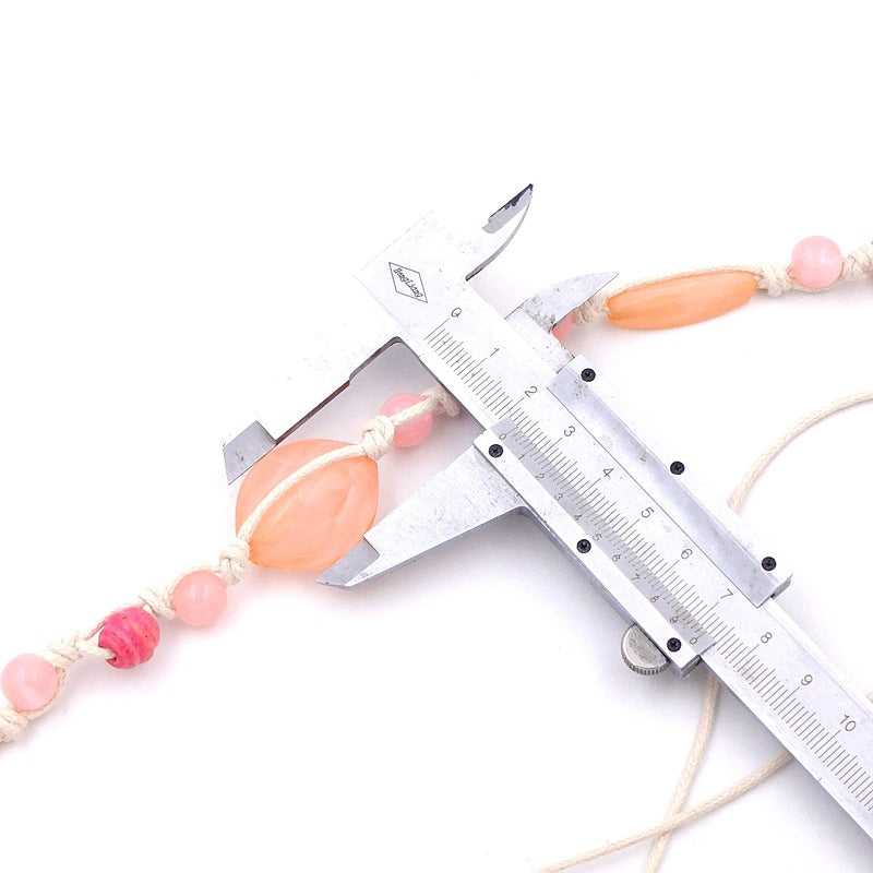 Bohemian style democratic style retro casual waist chain dress waist accessories pink woven waist chain