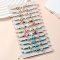 Amazon Hot Sale Irregular Gravel Starfish Conch Woven Bracelet Summer Beach Ocean Wind Adjustable Bracelet