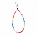 Online popular anti-lost mobile phone chain rainbow mobile phone chain same enamel beads DIY mobile phone lanyard factory direct sales