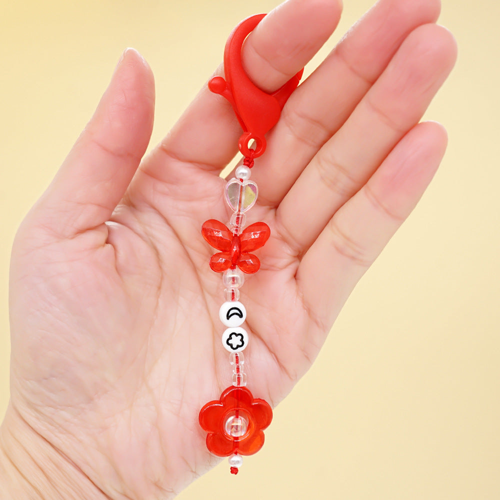 Factory direct supply handmade beaded mobile phone lanyard, Bluetooth speaker lanyard, flashlight, fan, selfie stick, U-disk sling