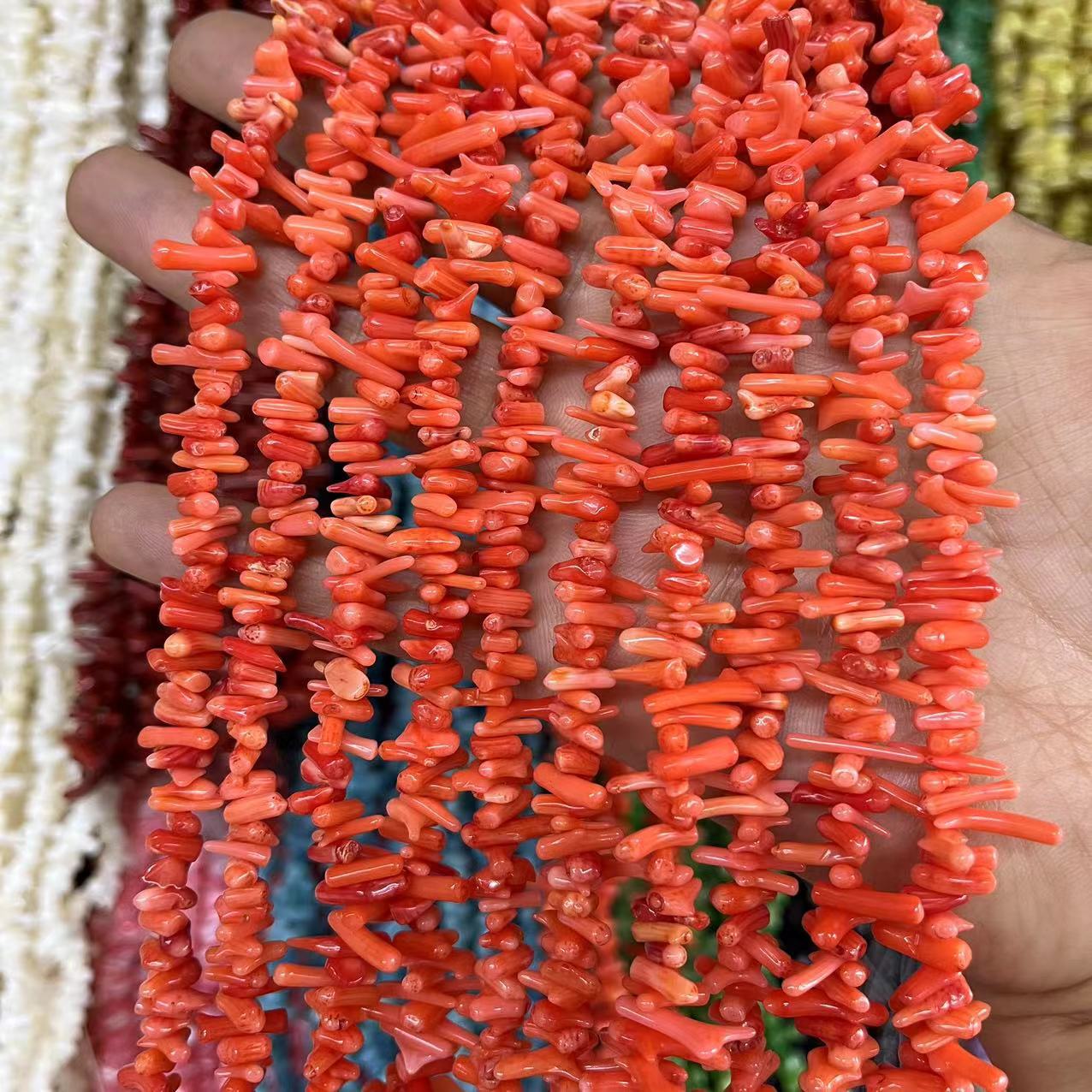Sea Bamboo Coral, Asymmetrical Coral Fine Seedlings, Thin Branches, DIY Bracelets, Accessories, Semi-finished Accessories, Loose Beads Wholesale