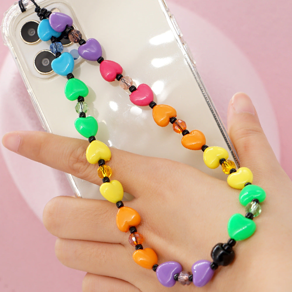 Factory direct supply handmade beaded mobile phone lanyard, Bluetooth speaker lanyard, flashlight, fan, selfie stick, U-disk sling