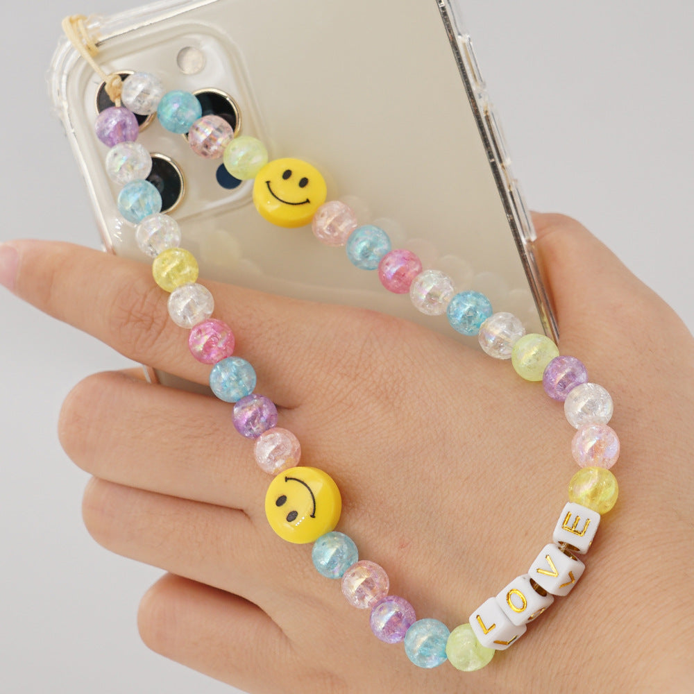Factory direct supply handmade beaded mobile phone lanyard, Bluetooth speaker lanyard, flashlight, fan, selfie stick, U-disk sling