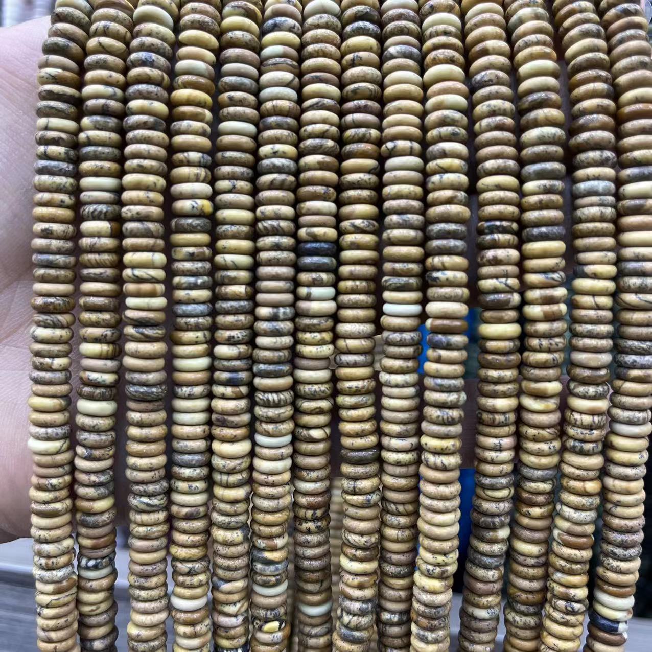 2×6 Natural Stone Colorfuled Crystal Abacus Beads Spacer Beads Beads Cross-Border Hot-Selling Jewelry DIY Bracelet Necklace