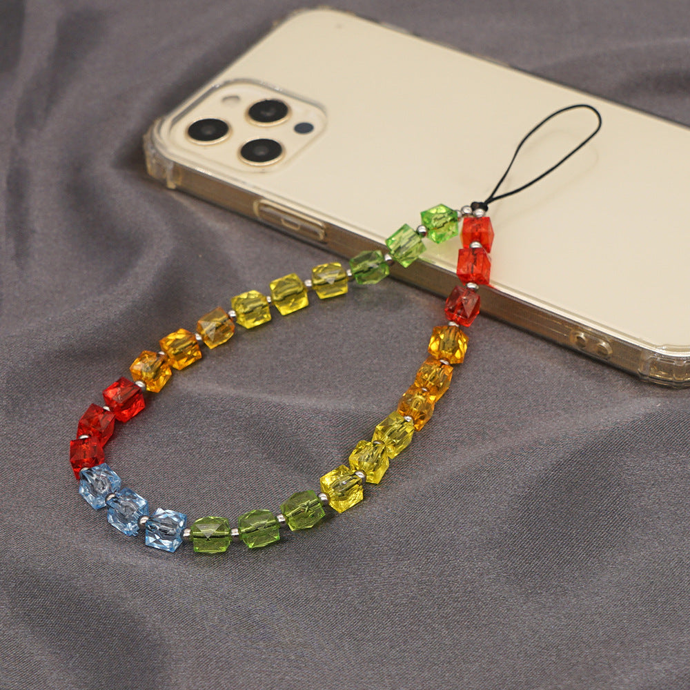 Factory direct supply handmade beaded mobile phone lanyard, Bluetooth speaker lanyard, flashlight, fan, selfie stick, U-disk sling