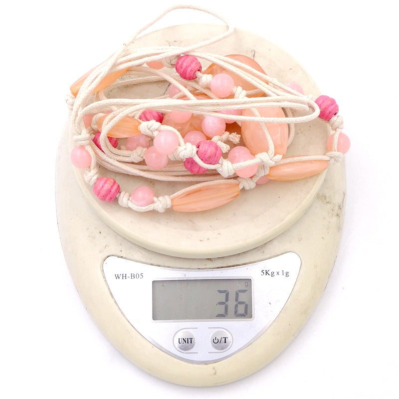 Bohemian style democratic style retro casual waist chain dress waist accessories pink woven waist chain