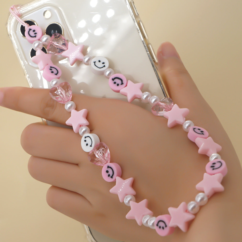 Factory direct supply handmade beaded mobile phone lanyard, Bluetooth speaker lanyard, flashlight, fan, selfie stick, U-disk sling