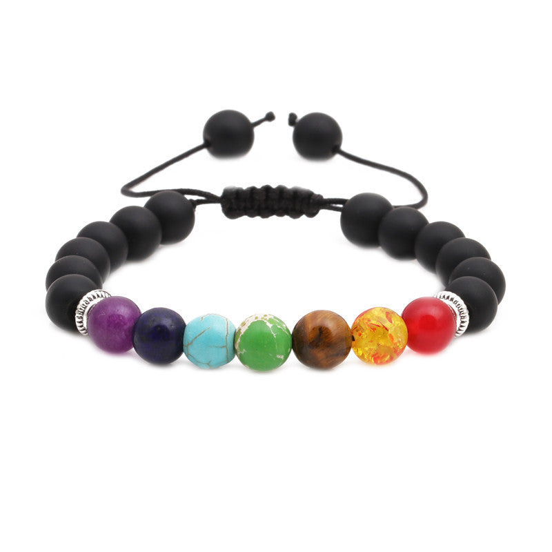 Cross-border hot sale natural stone 8mm beaded bracelet fashion Joker white pine amethyst bracelet manufacturers in stock wholesale