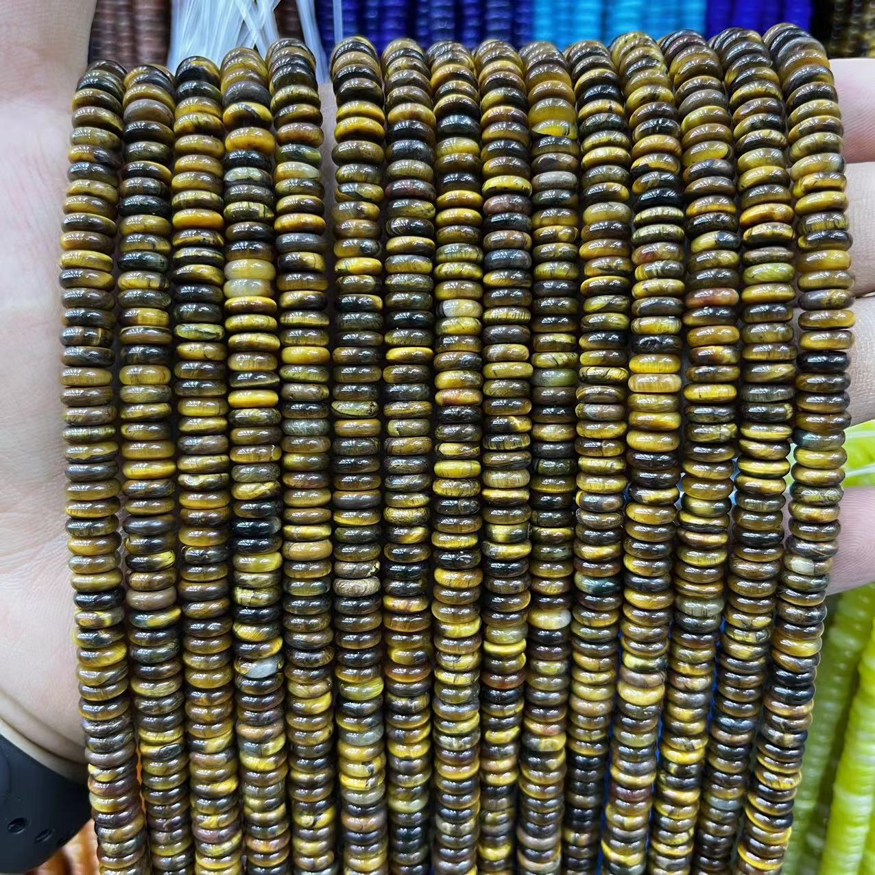 2×6 Natural Stone Colorfuled Crystal Abacus Beads Spacer Beads Beads Cross-Border Hot-Selling Jewelry DIY Bracelet Necklace