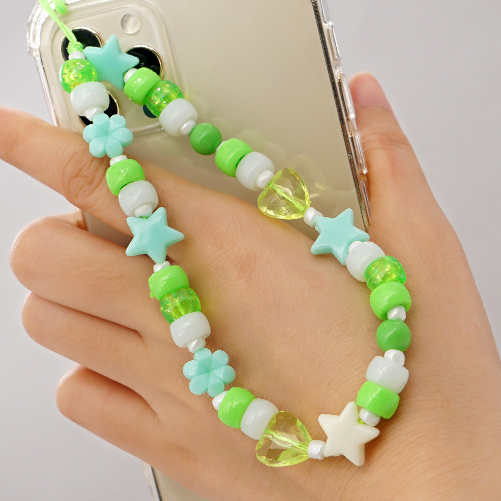 Factory direct supply handmade beaded mobile phone lanyard, Bluetooth speaker lanyard, flashlight, fan, selfie stick, U-disk sling