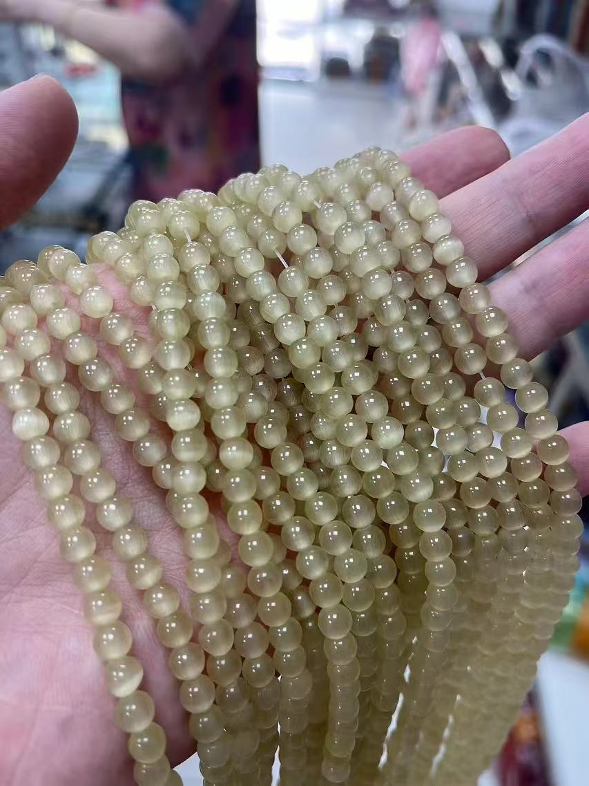 Cat's eye stone beads loose batch bracelet accessories diy jewelry accessories loose beads bracelet necklace material factory direct batch