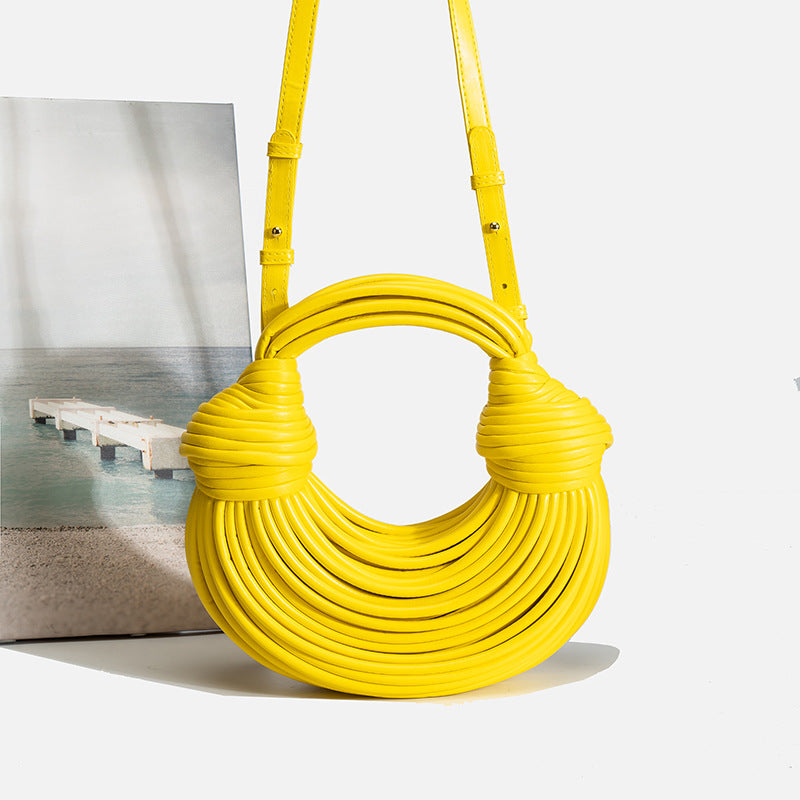 Women's Summer 2026 New Fashion Niche Creative Trendy Handbag Woven Bag Noodle Bag