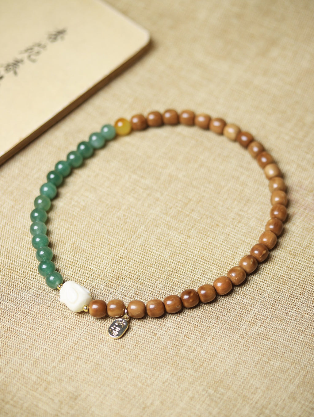 Natural Cook Bodhi Root DIY Woven Handheld Chain Plate Wen Play Chanting Bead String Men's and Women's Long Hanging Pendant