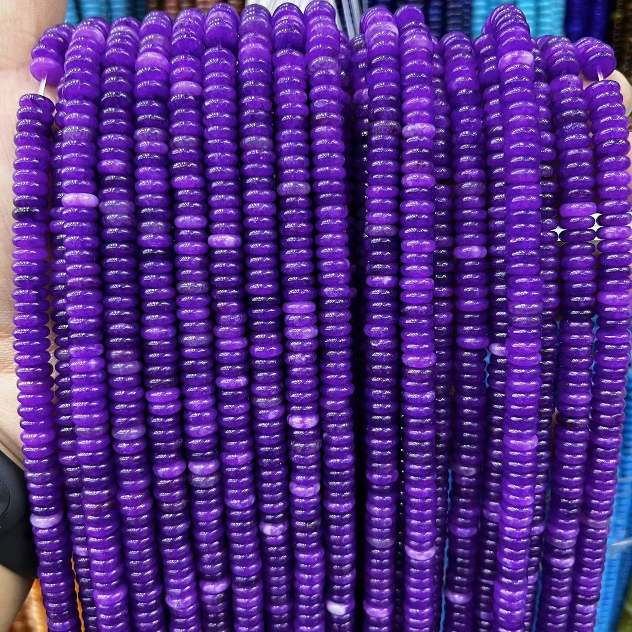 2×6 Natural Stone Colorfuled Crystal Abacus Beads Spacer Beads Beads Cross-Border Hot-Selling Jewelry DIY Bracelet Necklace