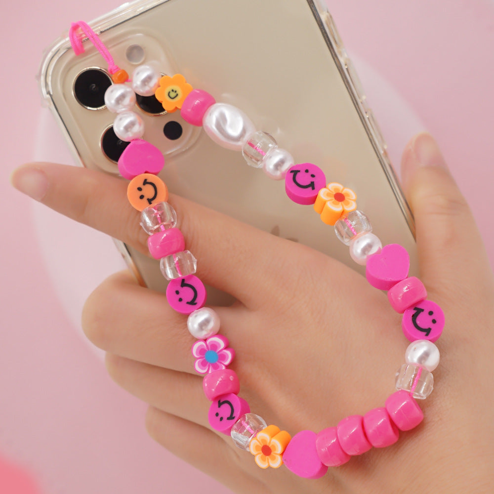Factory direct supply handmade beaded mobile phone lanyard, Bluetooth speaker lanyard, flashlight, fan, selfie stick, U-disk sling
